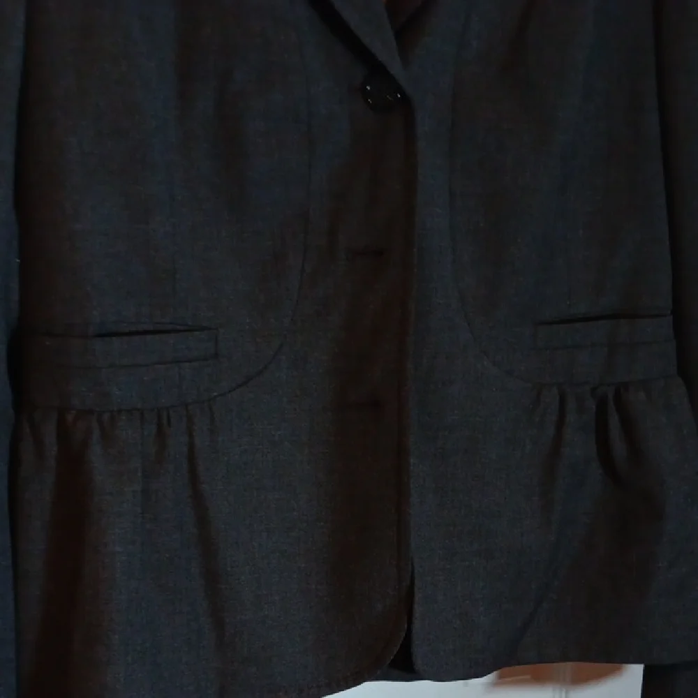 LOFT Gray Tailored Blazer with Notched Lapel - Picture 3 of 5